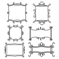 decorative frame line vector set