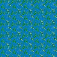 Hand Drawn Line Leaf Seamless Pattern