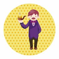 boy man cartoon theme elements N136