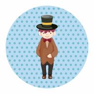 boy man cartoon theme elements N137