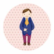 boy man cartoon theme elements N143