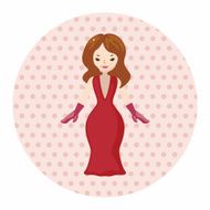 lady girl cartoon theme elements N133