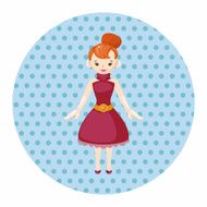 lady girl cartoon theme elements N138