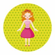 lady girl cartoon theme elements N139