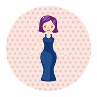 lady girl cartoon theme elements N140