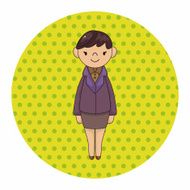 lady girl cartoon theme elements vector eps N46