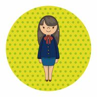 lady girl cartoon theme elements vector eps N48