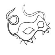 Doodle carnival mask