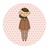 lady girl cartoon theme elements vector eps N52