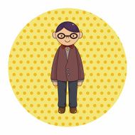 boy man cartoon theme elements vector eps N28