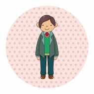 boy man cartoon theme elements vector eps N29