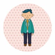 boy man cartoon theme elements vector eps N32