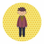 boy man cartoon theme elements vector eps N33