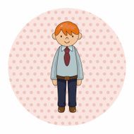 boy man cartoon theme elements vector eps N34
