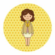 lady girl cartoon theme elements vector eps N54