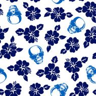 Hibiscus skull pattern N2