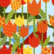 Vector floral seamless pattern Flat creative background