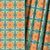 Seamless geometric floral pattern N6