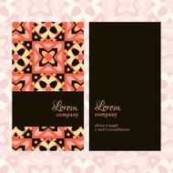 Business Card with geometric floral pattern N15
