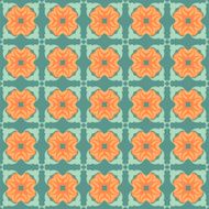 Business Card with geometric floral pattern N16