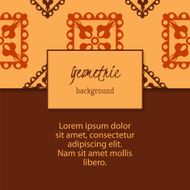 Business Card with geometric floral pattern N19