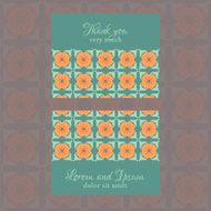 Business Card with geometric floral pattern N20