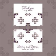 Business Card with geometric floral pattern N21
