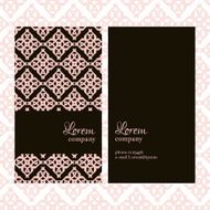 Business Card with geometric floral pattern N24