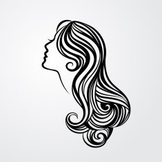 Lady with a long hair portrait
