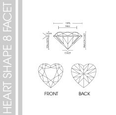 Hearrt shape 8 facet
