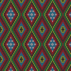 Abstract Design Vintage Knitted Pattern N2