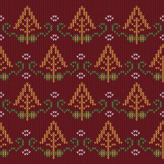 Abstract Design Vintage Knitted Pattern Seamless Background N7