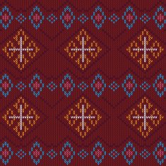 Abstract Design Vintage Knitted Pattern N3