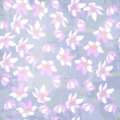 Seamless pattern with small flowers of sakura