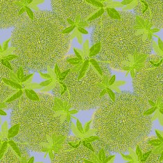 Fresh juicy seamless pattern with leaves