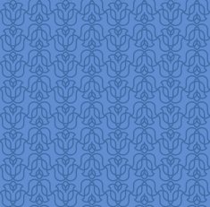 Beautiful Seamless Pattern of Contour Hipster Flowers