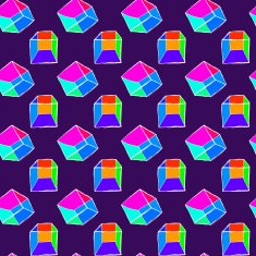 Cube vector seamless pattern