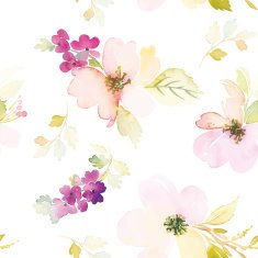 Watercolor flower pattern N39