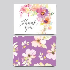 Decorative card Flowers painted in watercolor Hand lettering