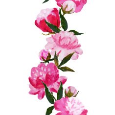 Watercolor floral stripe N2