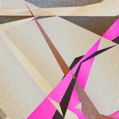 Retro geometric background with colorful triangles on textured paper N5