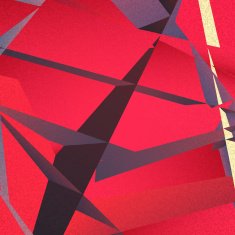 Retro geometric background with colorful triangles on textured paper N6