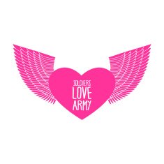 Army soldier of love Funny military logo emblem