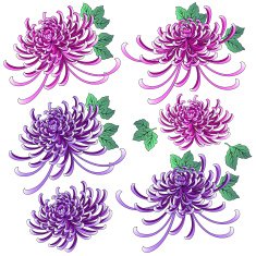Japanese flower material N3