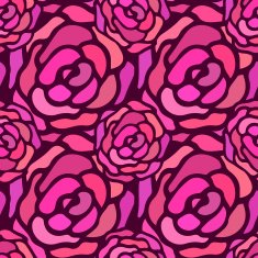 Rose seamless vector pattern