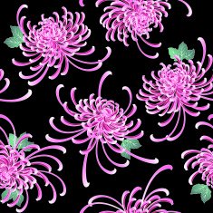 Japanese flower material N9