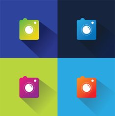 Photo vector logotype concept isolated on white background for business