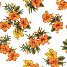 Hibiscus flower pattern N47