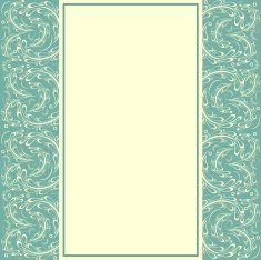 Vintage card with a border on damask wallpaper