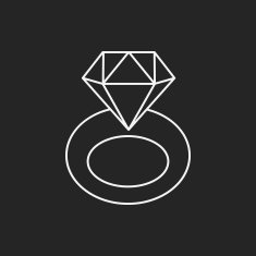 diamond ring line icon N4